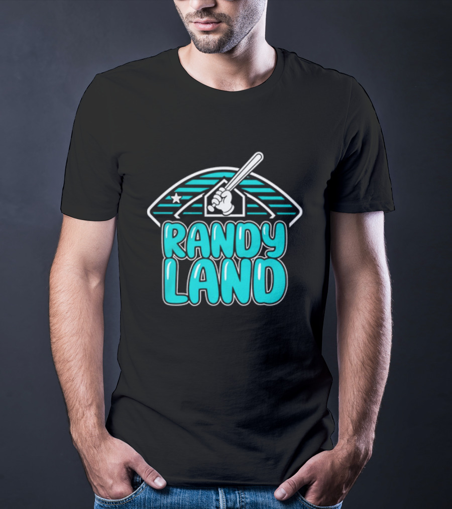 Randy Land Home Plate Batter Baseball T-Shirt