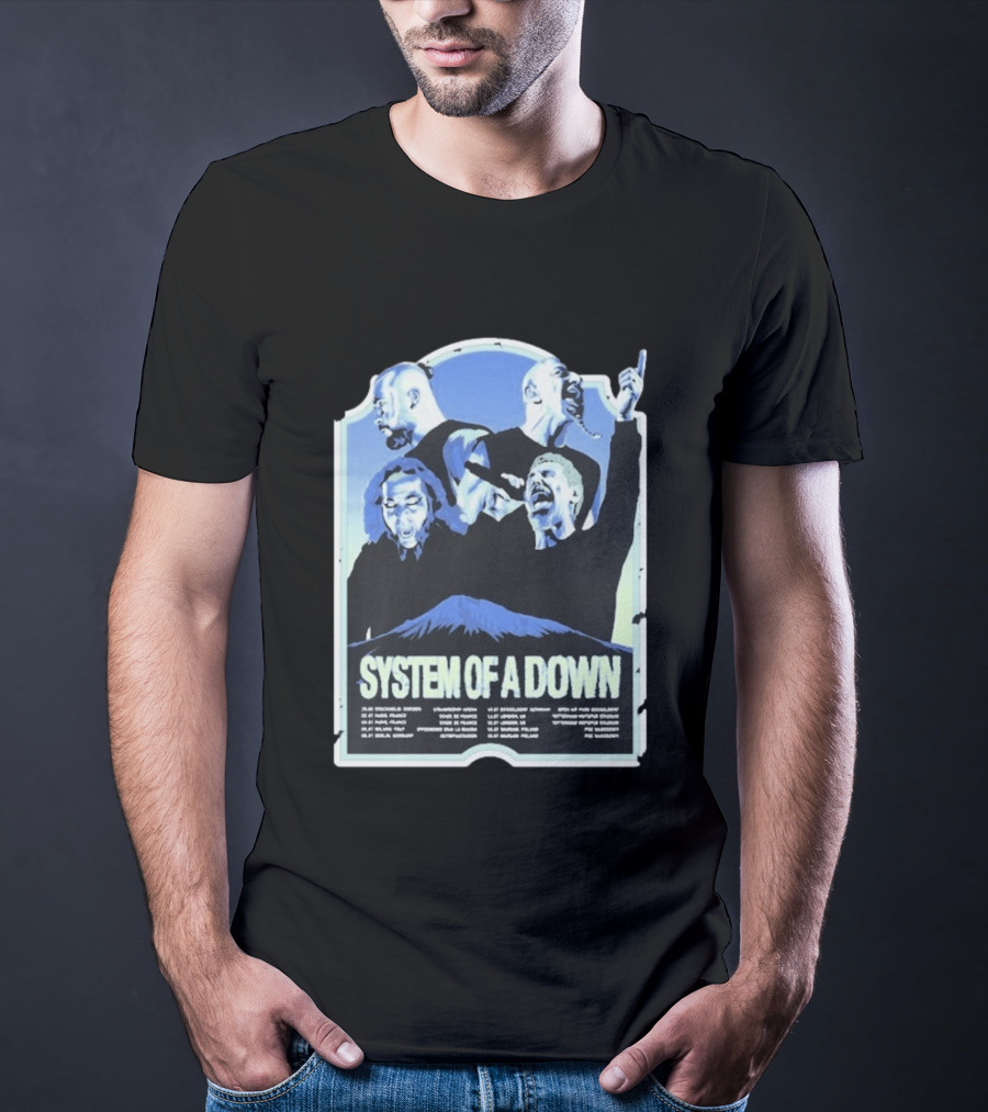 System Of A Down European Tour 2026 Dates Concert Band Members Mount Ararat T-Shirt