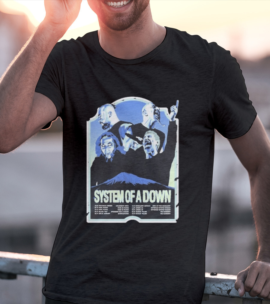 System Of A Down European Tour 2026 Dates Concert Band Members Mount Ararat T-Shirt