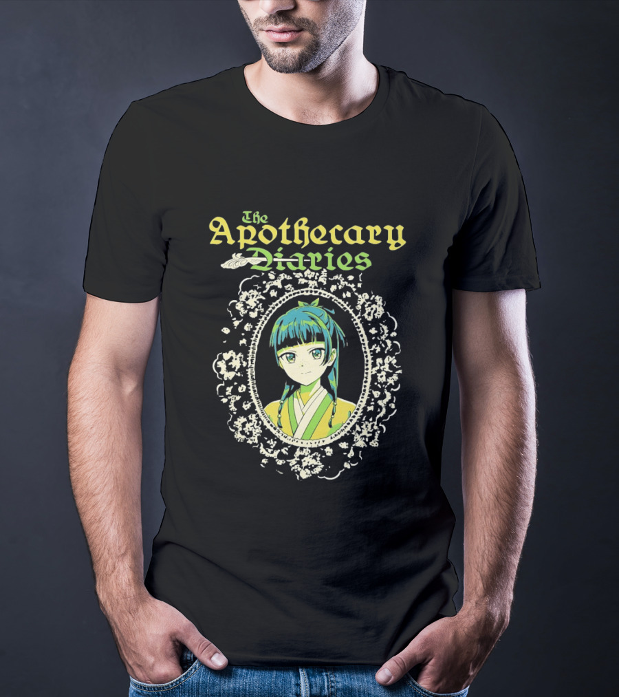 The Apothecary Diaries Anime Girl Framed Floral Lace Border T-Shirt