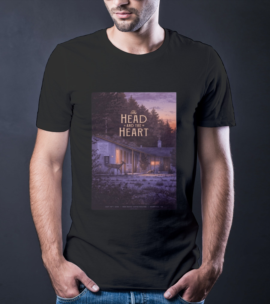 The Head And The Heart July 15 2026 Valley Motel Red Rocks Amphitheatre Morrison CO T-Shirt