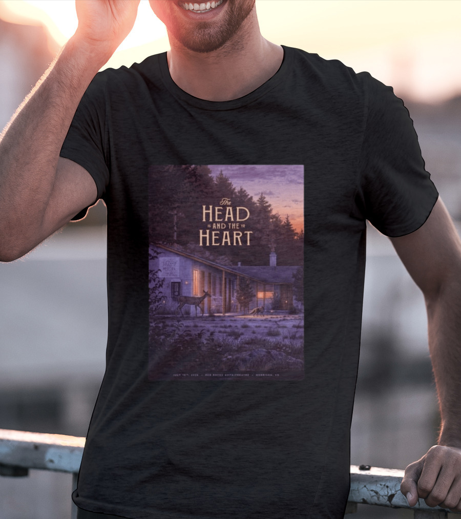 The Head And The Heart July 15 2026 Valley Motel Red Rocks Amphitheatre Morrison CO T-Shirt