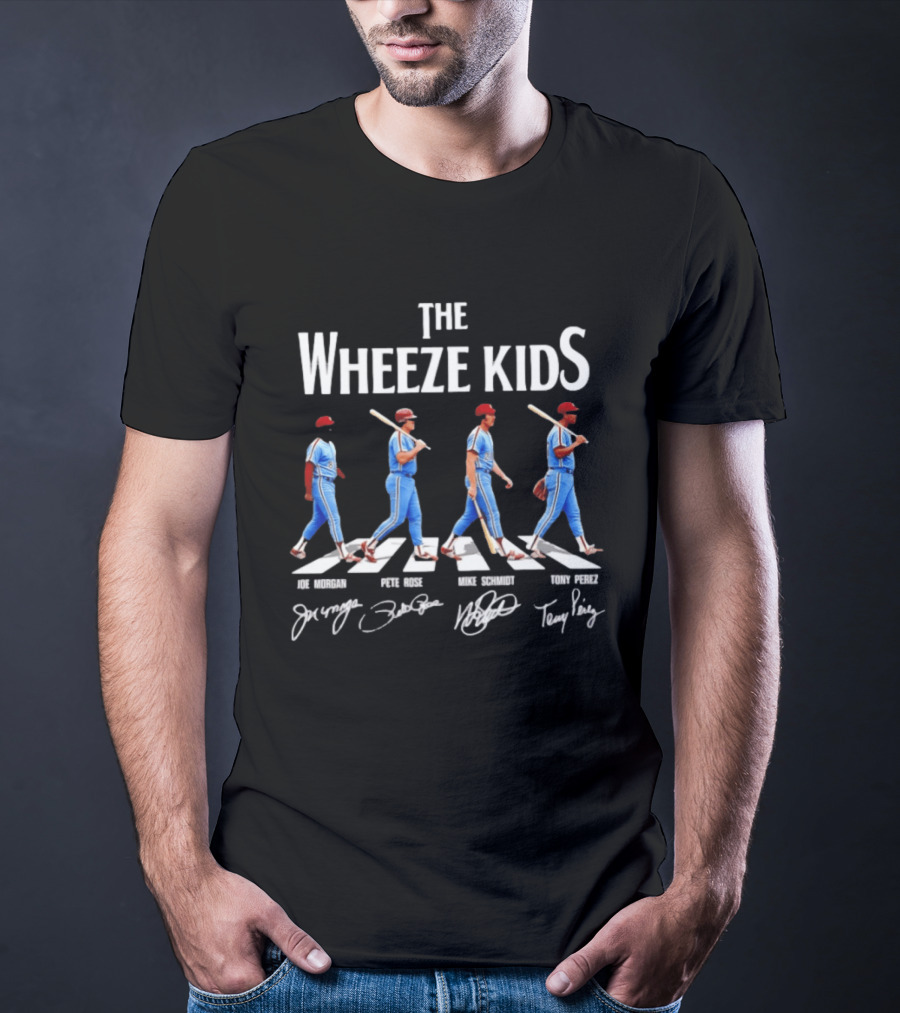 The Wheeze Kids Joe Morgan Pete Rose Mike Schmidt Tony Perez Philadelphia Phillies T-Shirt