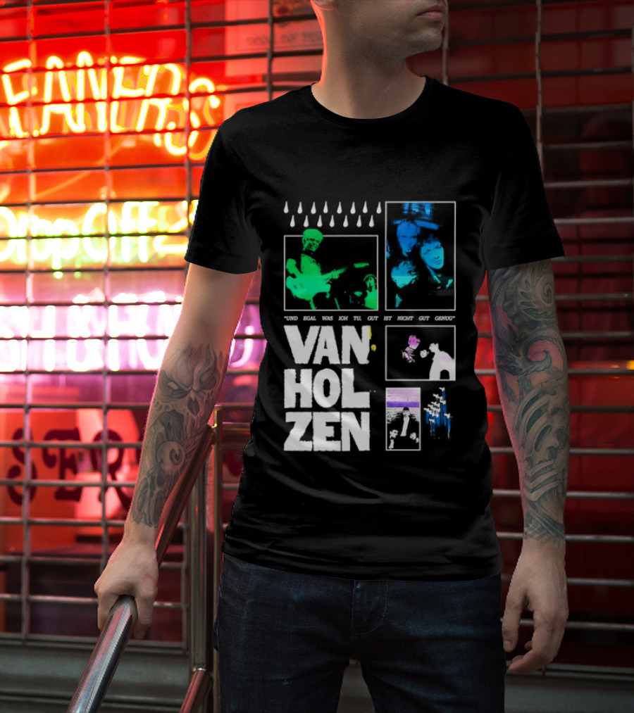Van Holzen Und Egal Was Ich Tu Gut Ist Nicht Gut Genug Raindrops Color Blocks T-Shirt