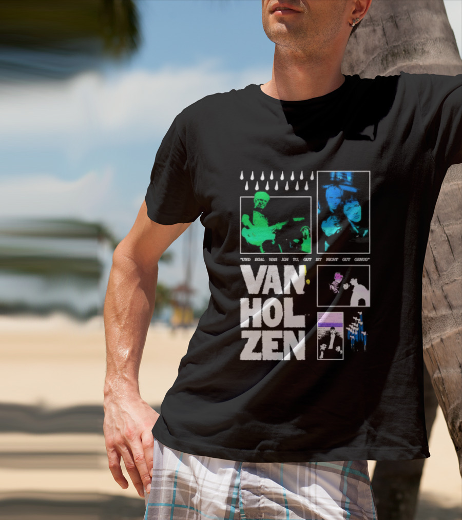 Van Holzen Und Egal Was Ich Tu Gut Ist Nicht Gut Genug Raindrops Color Blocks T-Shirt