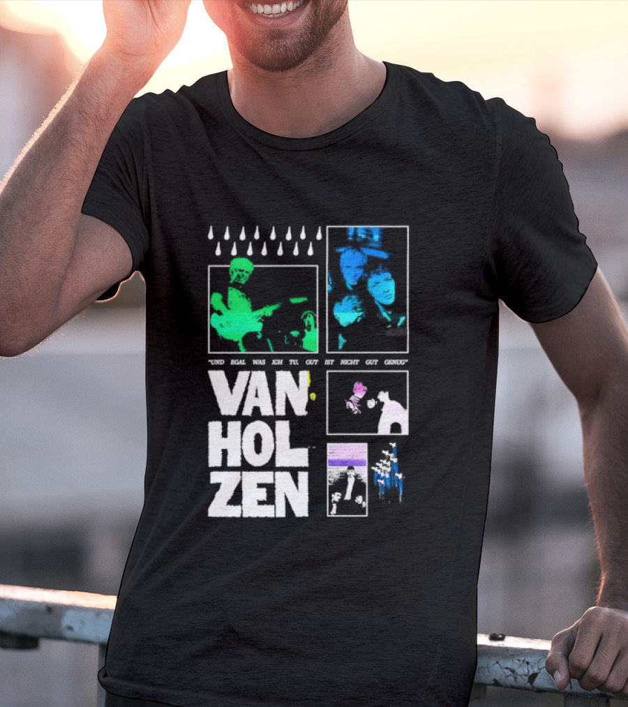 Van Holzen Und Egal Was Ich Tu Gut Ist Nicht Gut Genug Raindrops Color Blocks T-Shirt
