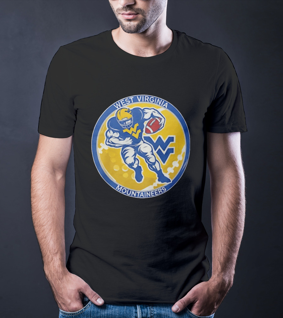 West Virginia Mountaineers Football Circular Running Back WV T-Shirt