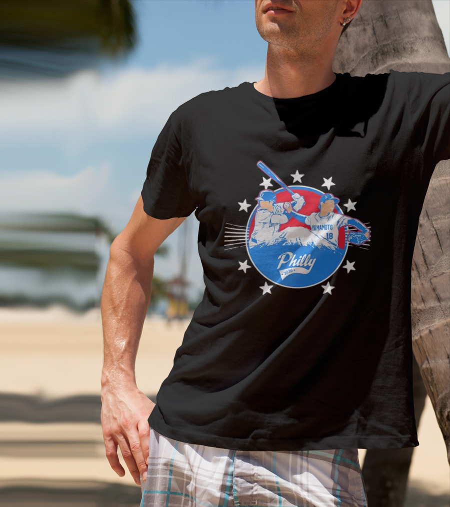 Yamamoto 18 Philly 2026 Baseball Philadelphia Stars T-Shirt