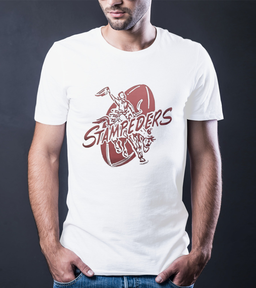 Calgary Stampeders CFL Football Bold Red Riding T-Shirt