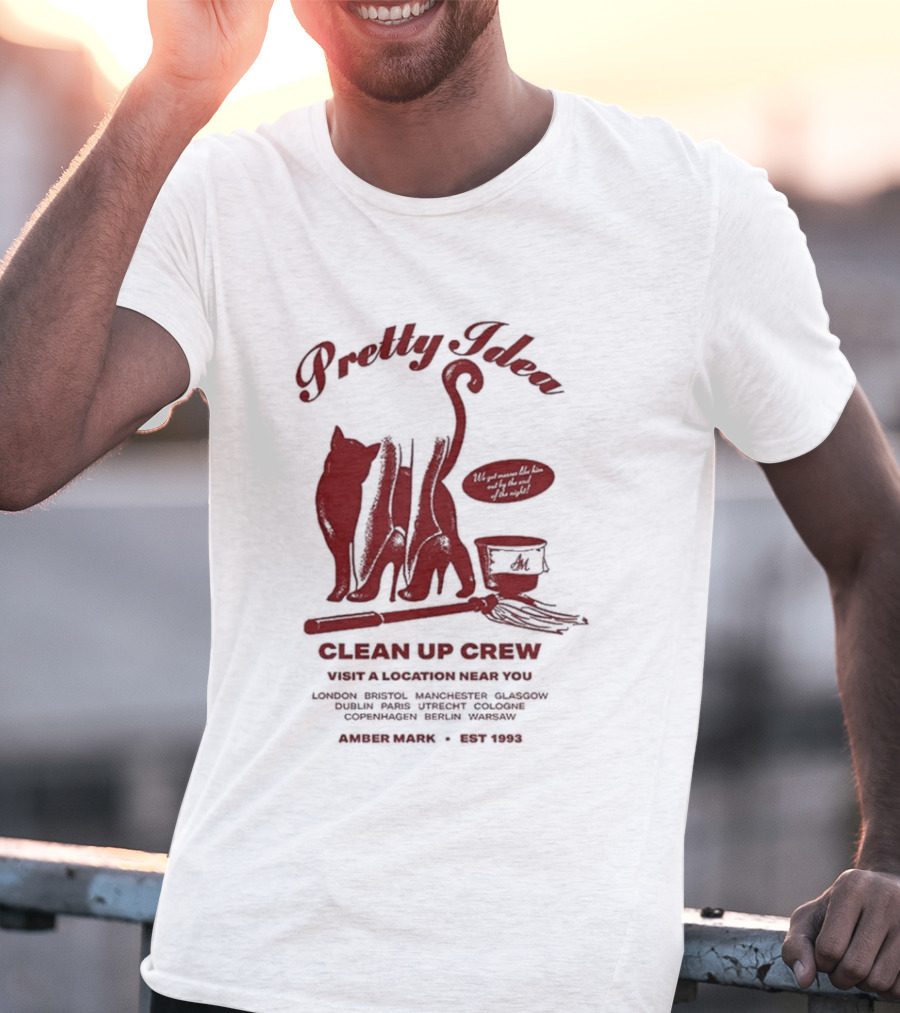Pretty Idea Clean Up Crew Visit: Denver Columbus Annapolis Albuquerque 1973 T-Shirt