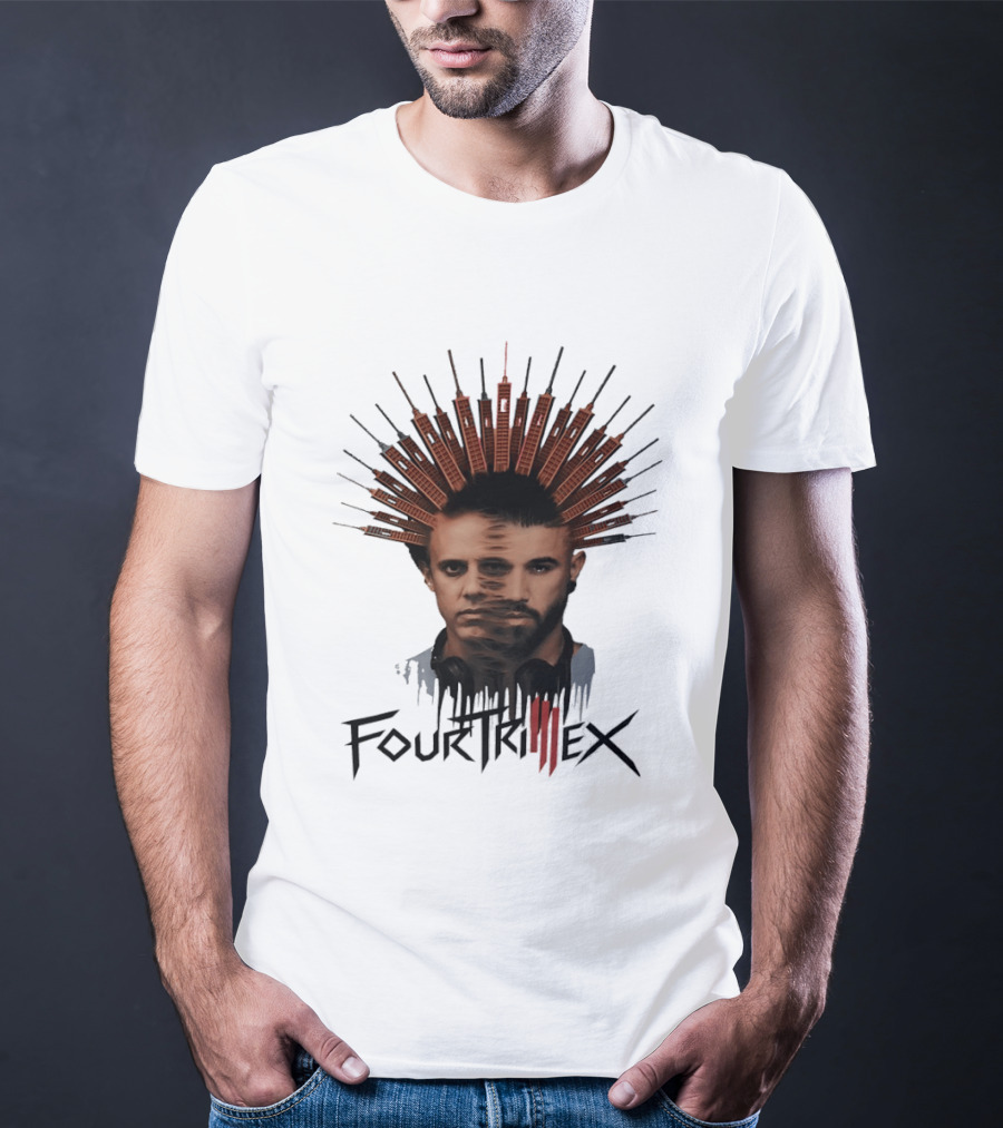 Fourtriex DJ Electronic Music Urban Skyline Fusion T-Shirt
