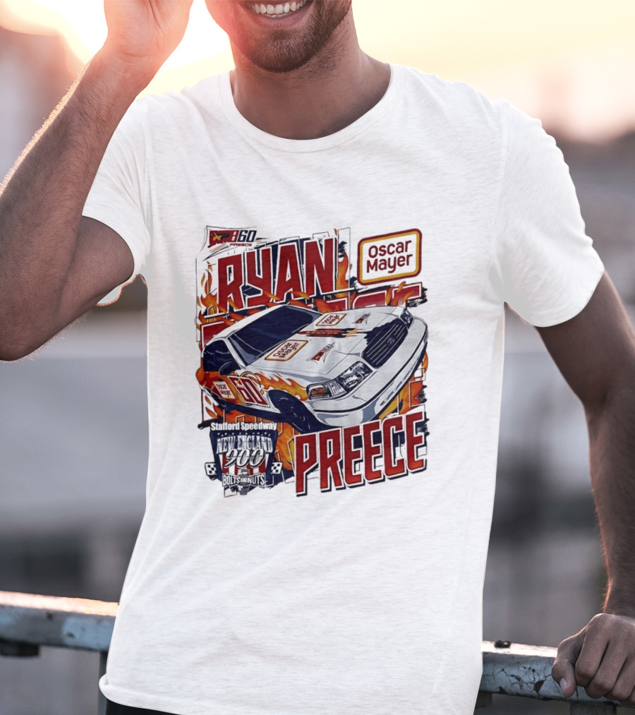 Ryan Preece Oscar Mayer Racing Car Stafford Speedway New England 900 Bolts Nuts 60 T-Shirt
