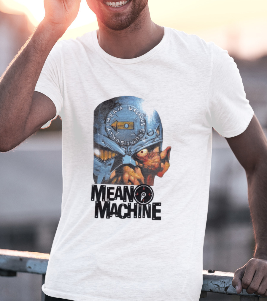 Mean Machine Mean Vicious Brutal Surly 2000 AD T-Shirt