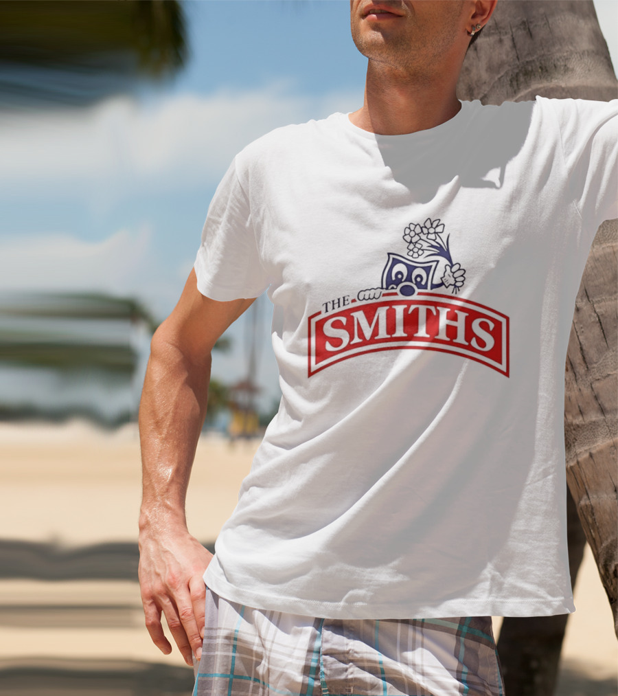 The Smiths Band Indie Rock Morrissey Sneaky Pete Peeking Lilac Daisies T-Shirt