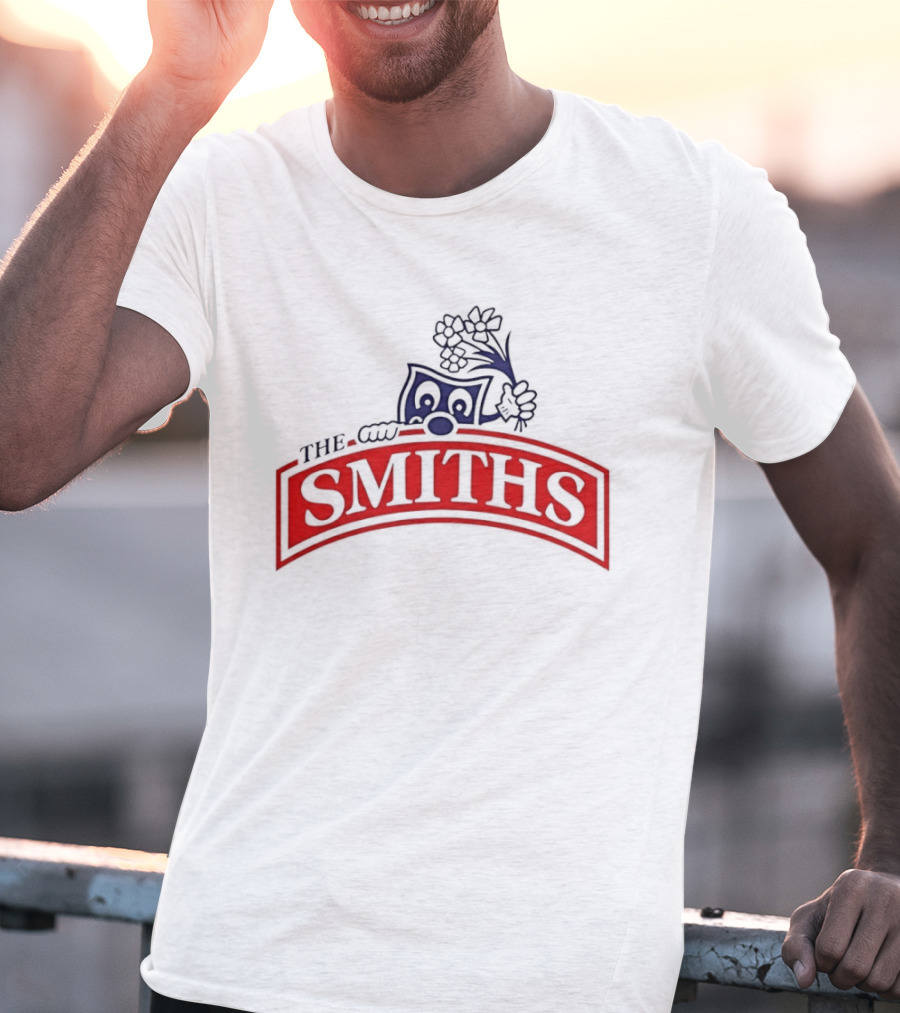 The Smiths Band Indie Rock Morrissey Sneaky Pete Peeking Lilac Daisies T-Shirt