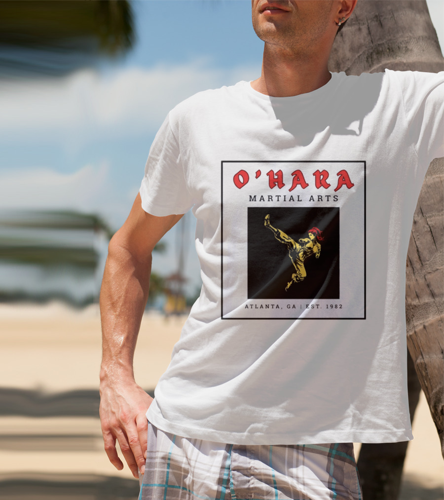 O'Hara Martial Arts Atlanta GA Est 1982 Karate Martial Artist Kick T-Shirt