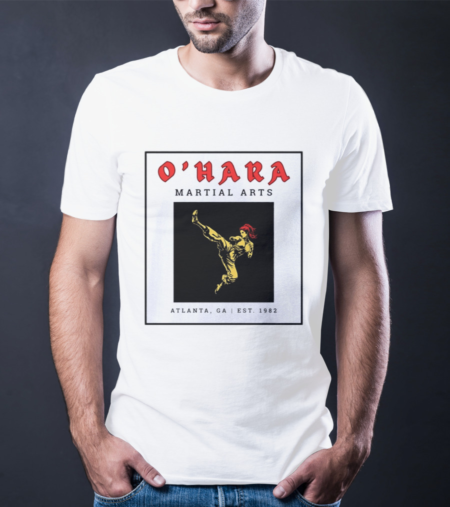 O'Hara Martial Arts Atlanta GA Est 1982 Karate Martial Artist Kick T-Shirt