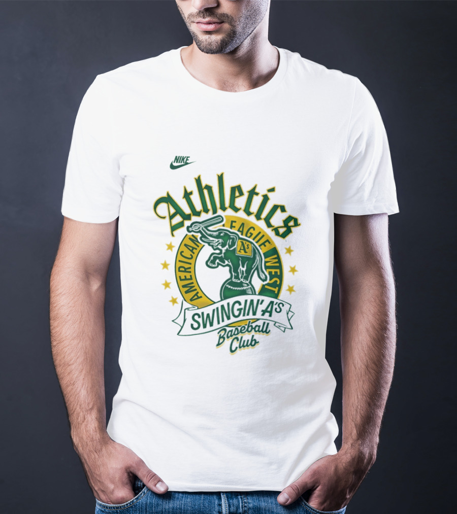 Nike Athletics Swingin' A's American League West Baseball Club T-Shirt