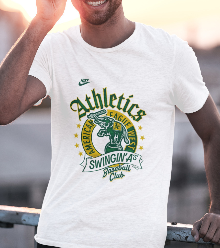 Nike Athletics Swingin' A's American League West Baseball Club T-Shirt