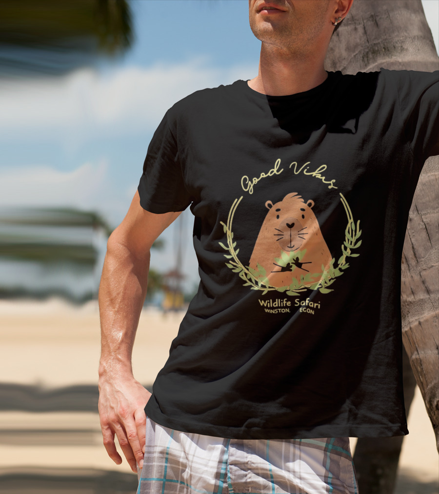 Good Vibes Capybara Wildlife Safari Winston Oregon T-Shirt