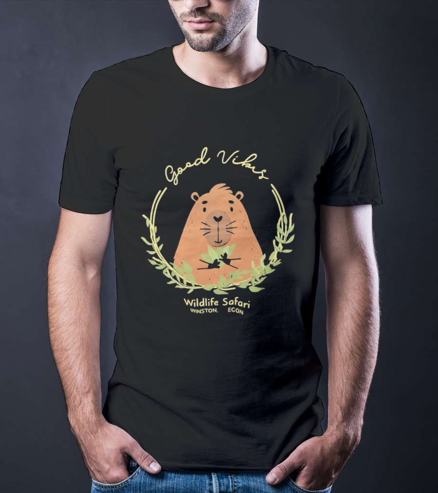 Good Vibes Capybara Wildlife Safari Winston Oregon T-Shirt