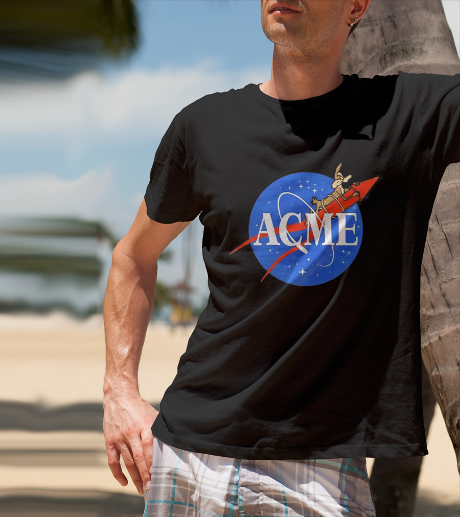 Wile E Coyote ACME Rocket NASA T-Shirt