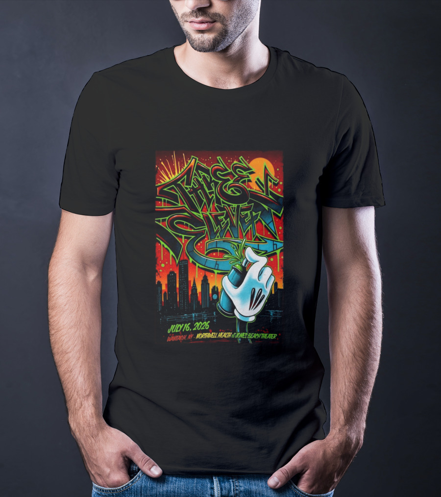 311 July 16 2026 Wantagh NY Northwell Health Jones Beach Theater Skyline Graffiti Hand Spray Can T-Shirt