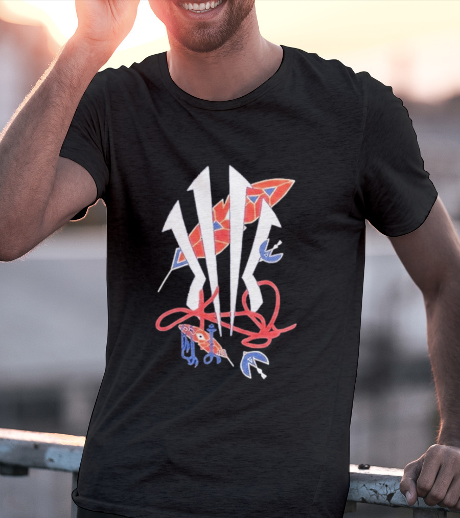 Anta X Kyrie Irving KAI Blue And Red Arrow Art Collaboration T-Shirt