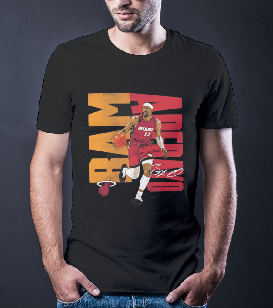 Bam Adebayo Miami Heat Basketball Number 13 NBA Player T-Shirt