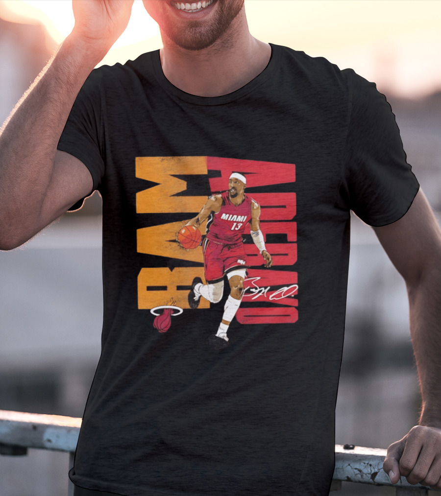 Bam Adebayo Miami Heat Basketball Number 13 NBA Player T-Shirt