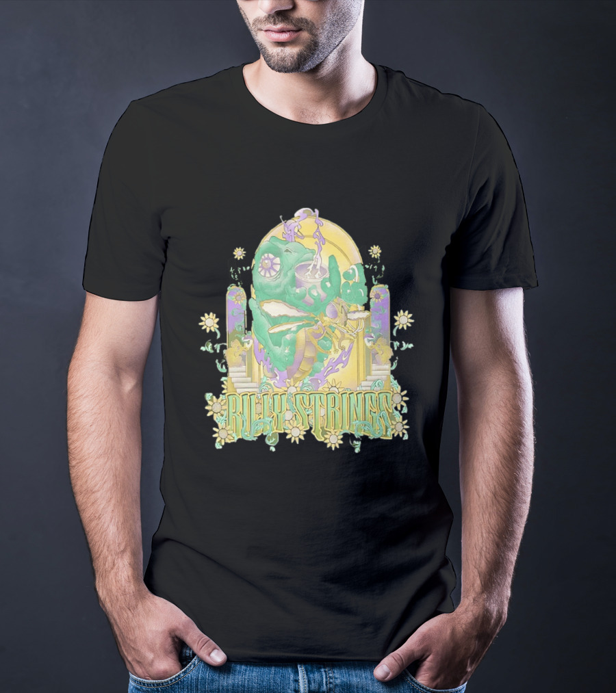 Billy Strings Summer 2026 Tour Cicada Rider Psychedelic Flower Mandala T-Shirt