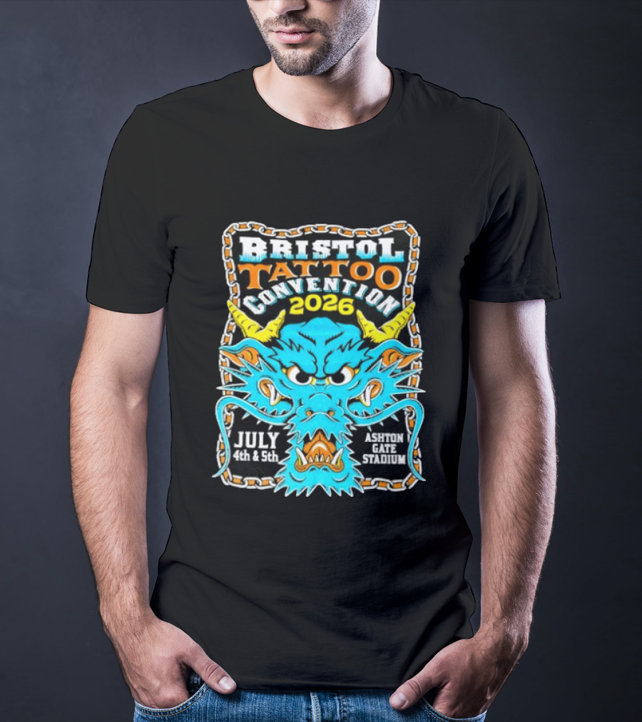 Bristol Tattoo Convention 2026 July 4th And 5th Ashton Gate Stadium Dragon T-Shirt
