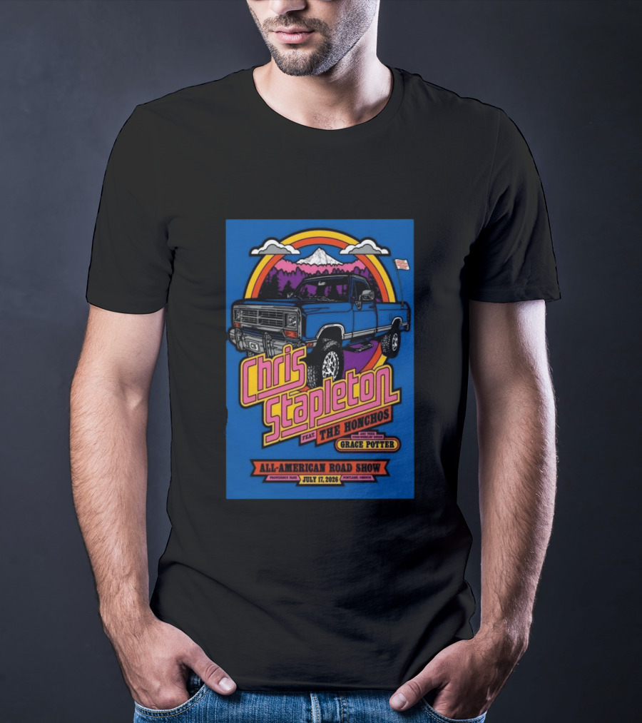 Chris Stapleton Providence Park Portland OR 2026 All American Road Show Featuring The Honchos Grace Potter T-Shirt
