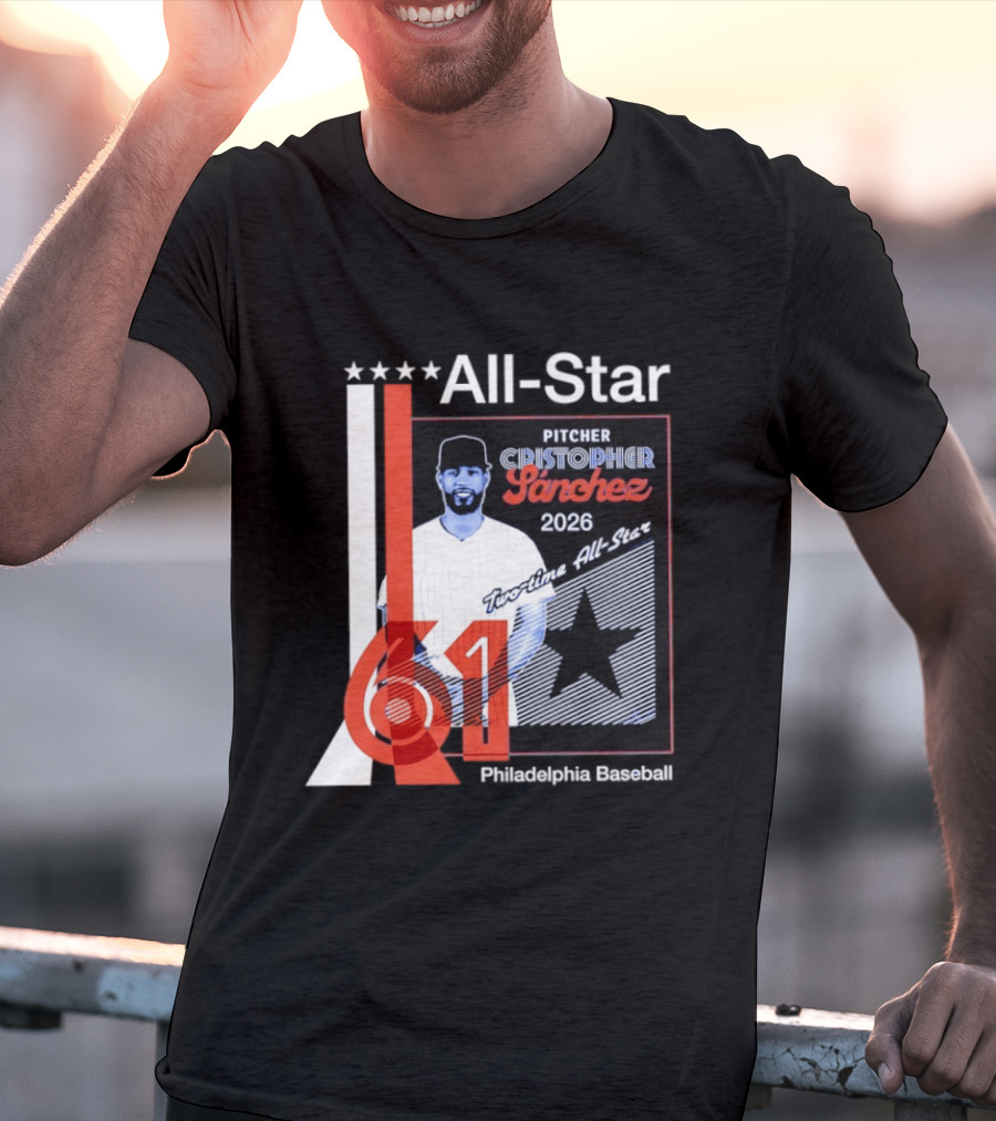 Cristopher Sanchez 61 Philadelphia Phillies Pitcher 2026 Two Time MLB All Star T-Shirt