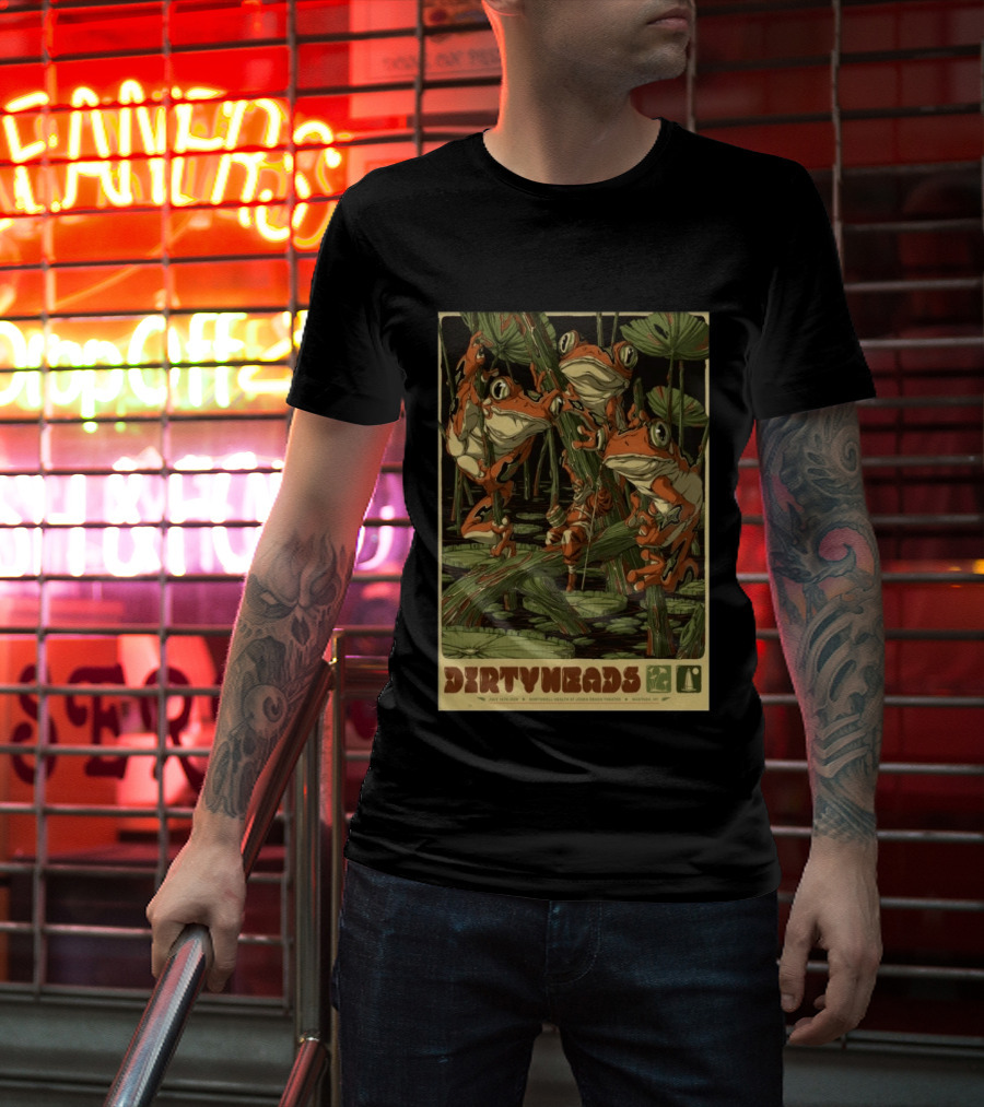 Dirty Heads July 18 2026 Adventure With Frogs Atlantic City NJ T-Shirt