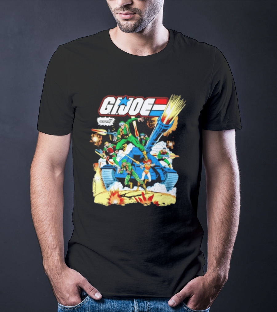 GI Joe Team Super7 Action Figure Hasbro Classic Battle Scene T-Shirt