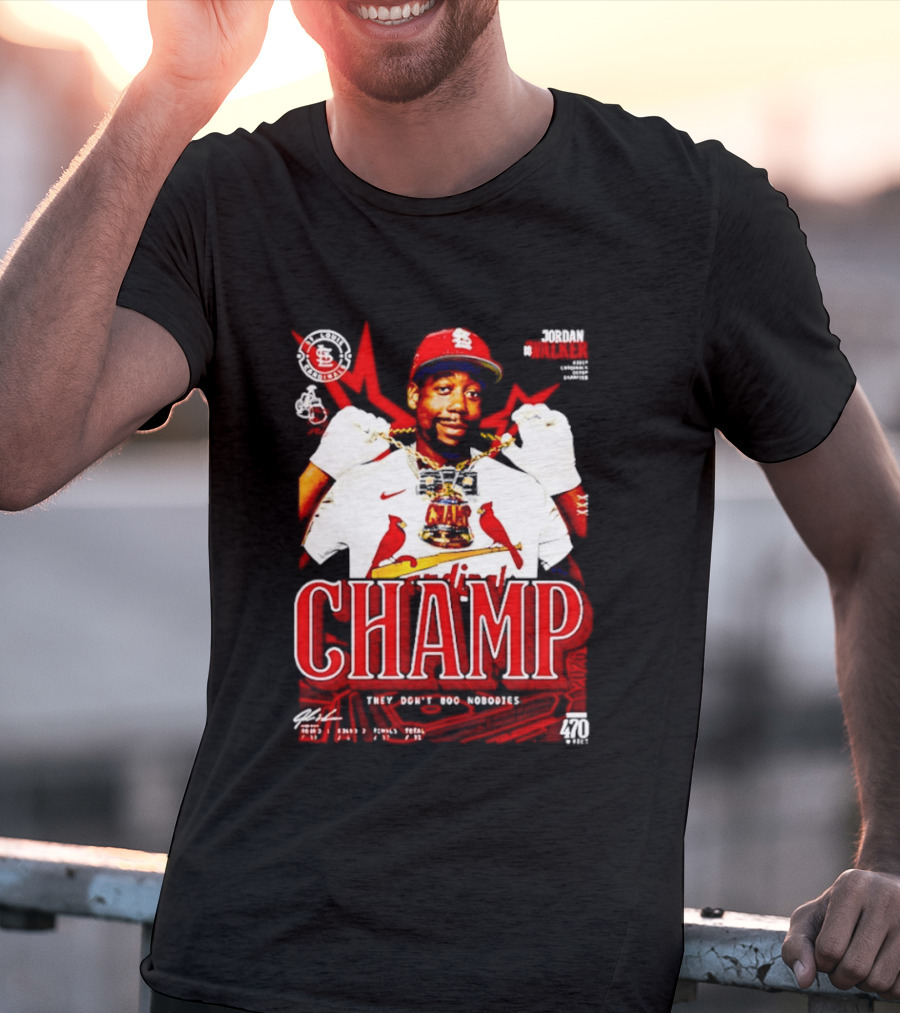Jordan Walker St. Louis Cardinals Home Run Derby Champ They Don't Boo Nobodies T-Shirt
