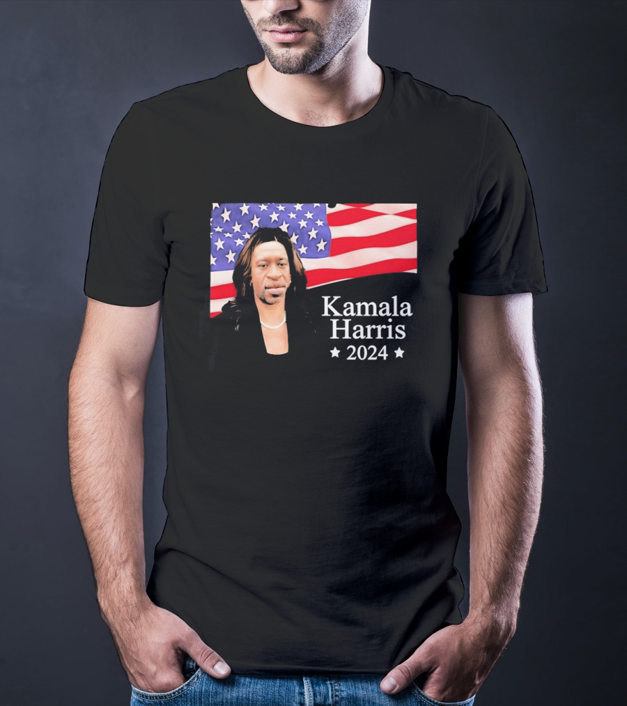 Kamala Harris 2024 Political Satire American Flag T-Shirt