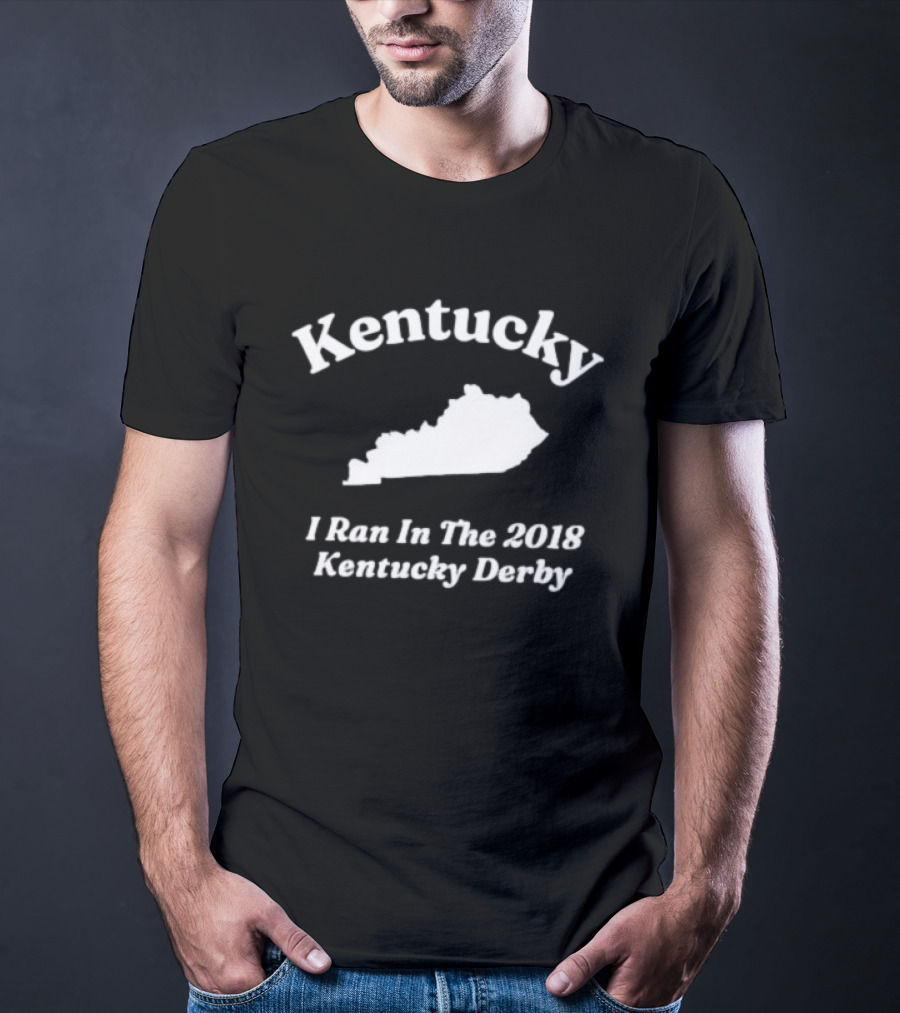Kentucky I Ran In The 2018 Kentucky Derby Map T-Shirt