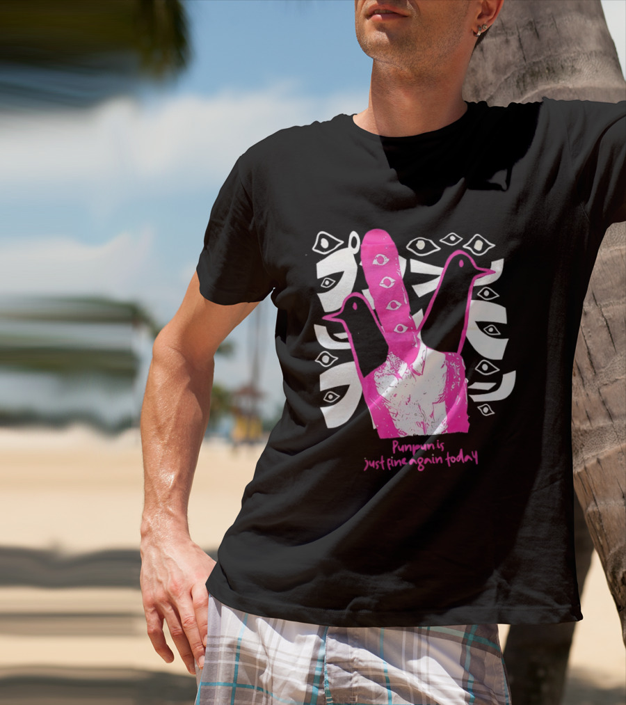 Punpun Is Just Fine Again Today Inio Asano Eye Pattern Pink Pigeons T-Shirt