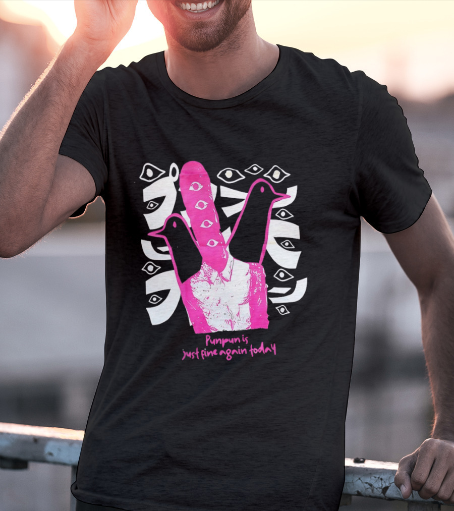 Punpun Is Just Fine Again Today Inio Asano Eye Pattern Pink Pigeons T-Shirt