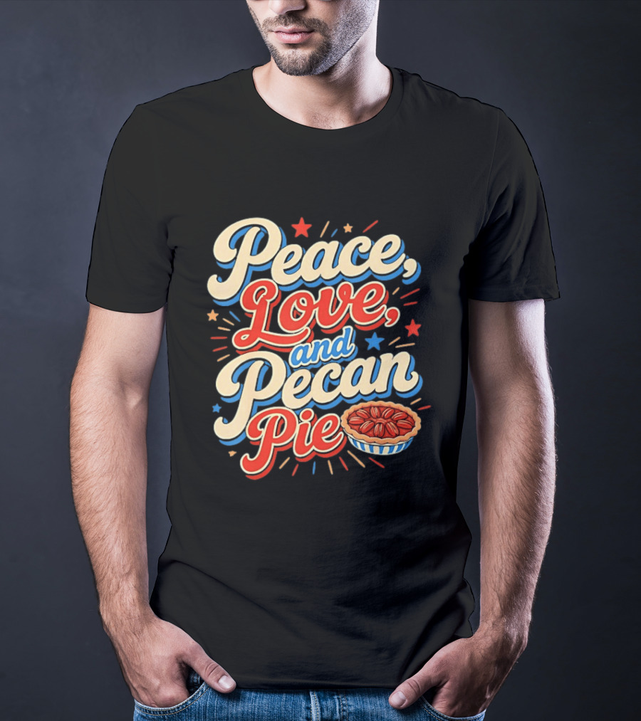 Peace Love And Pecan Pie Thanksgiving T-Shirt
