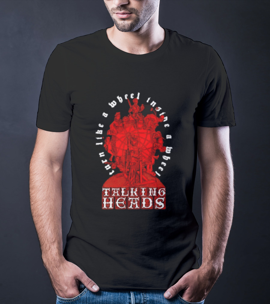 Talking Heads Turn Like A Wheel Inside A Wheel Red T-Shirt