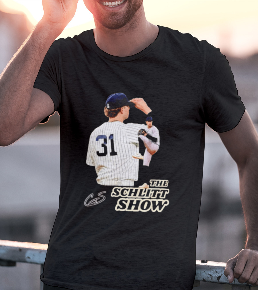 The Schlitt Show No 31 Baseball Player Jersey Pinstripes T-Shirt