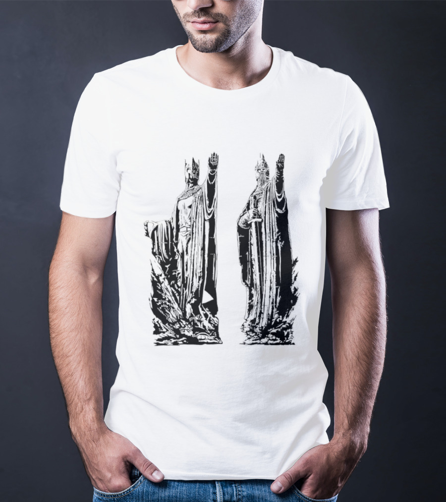 Argonath The Lord Of The Rings JRR Tolkien Iconic Monument Guardians T-Shirt