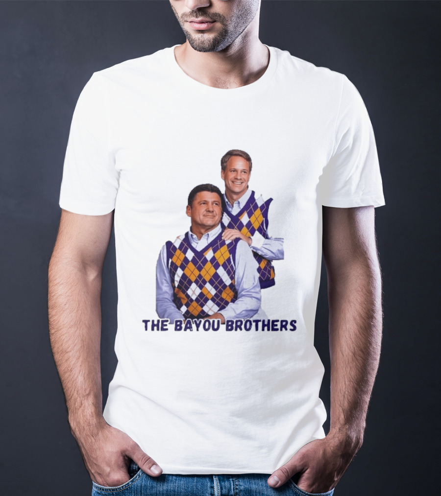 Ed Orgeron Lane Kiffin LSU Tigers The Bayou Brothers Sweater Vest T-Shirt