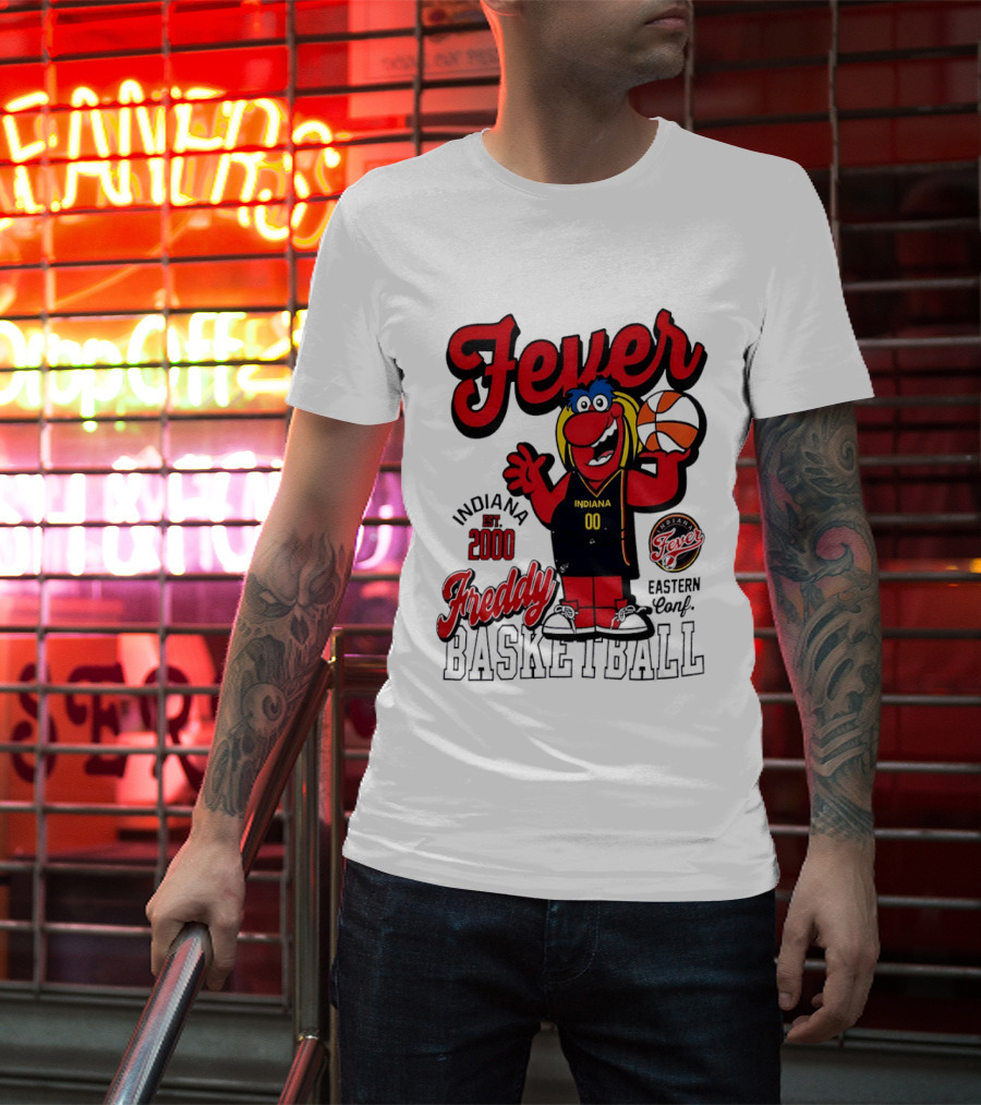 Freddy Indiana Fever Basketball Est 2000 Eastern Conf T-Shirt