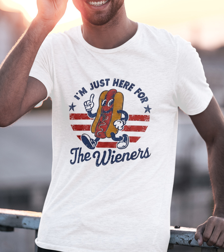 I'm Just Here For The Wieners Hot Dog Fun T-Shirt