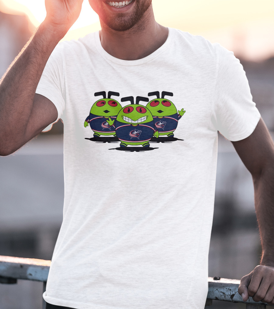Columbus Blue Jackets Alien Trio NHL Hockey T-Shirt