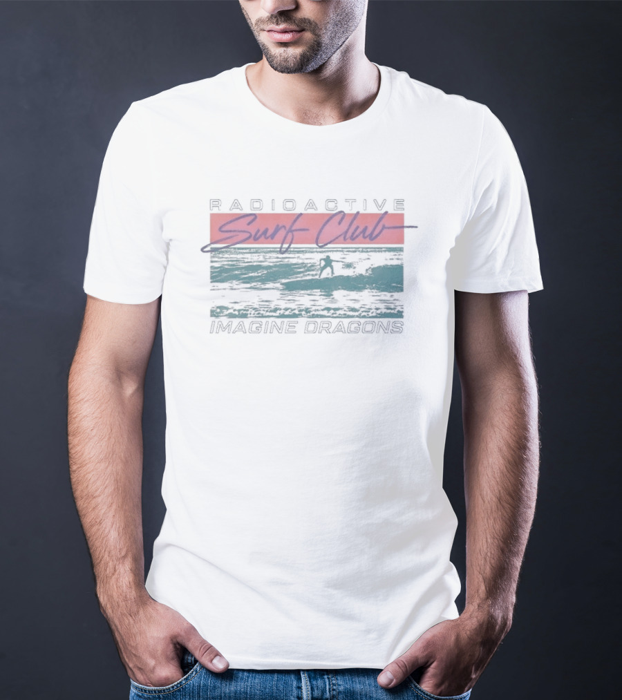 Radioactive Surf Club Imagine Dragons Beach Style Retro Aesthetic T-Shirt